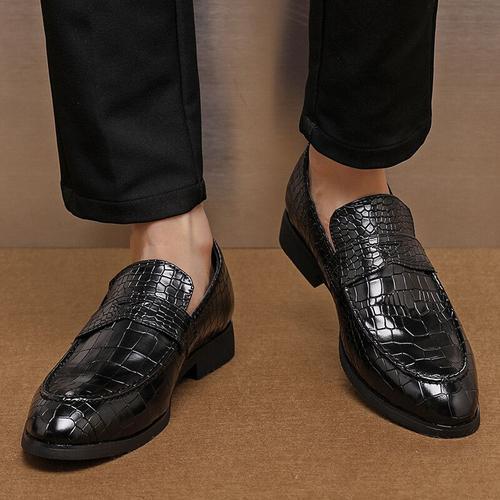 Chaussures En Cuir Surdimensionnées Pour Hommes,Motif Crocodile,Pol... on Productcaster.