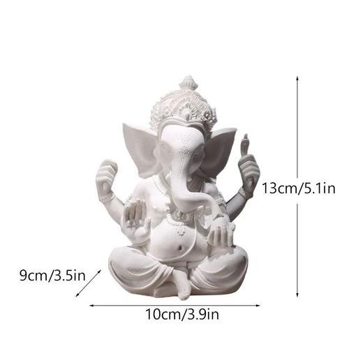 Vilead Grès Indien Ganesha Éléphant Dieu Statue Religieux Hindou Fe... on Productcaster.