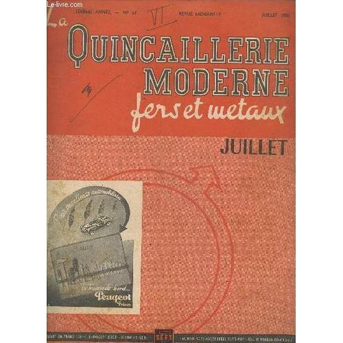 La Quincaillerie Moderne, Fers Et Metaux N°67 Juillet 1951- Le Cout... on Productcaster.