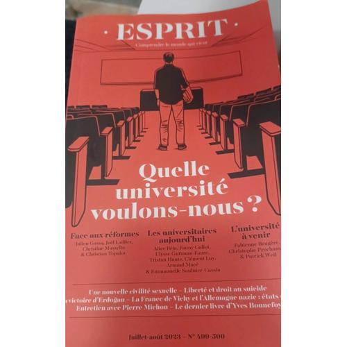 Esprit - Quelle Université Voulons-Nous ? - Juillet-Août 2023 on Productcaster.