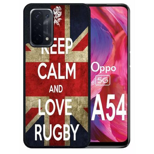 Coque Pour Oppo A54 5g - Rugby England - Silicone - Noir on Productcaster.