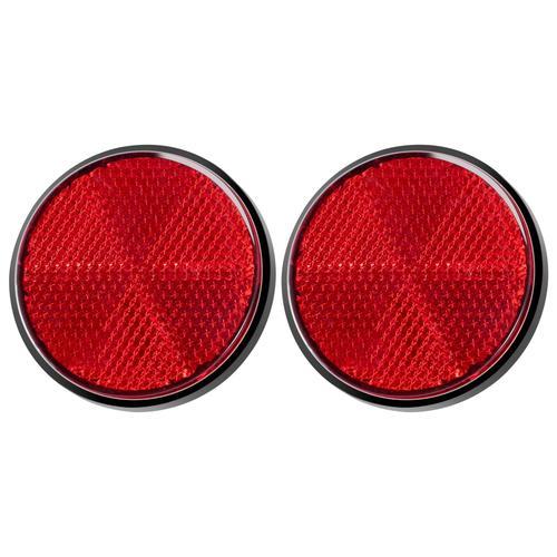 2pcs Réflecteur Rouge Rond Universel Pour Atv 5.6 X 0.8cm on Productcaster.