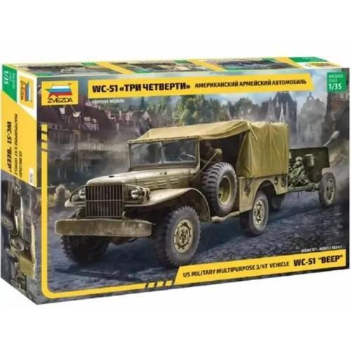 Maquette - Zvezda - Us Military Multipurpose 3/4t Vehicle Wc-51 - B... on Productcaster.