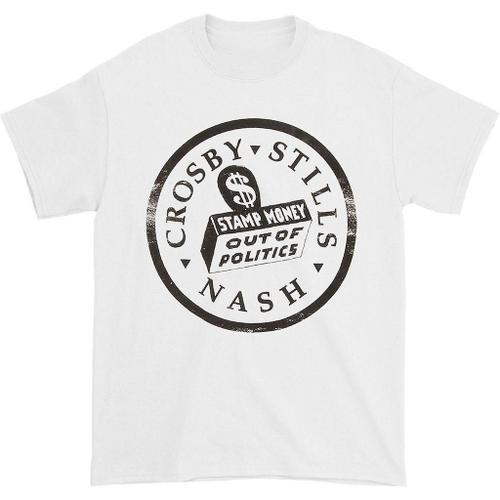 Crosby Stills Nash Young Stamp T-Shirt on Productcaster.