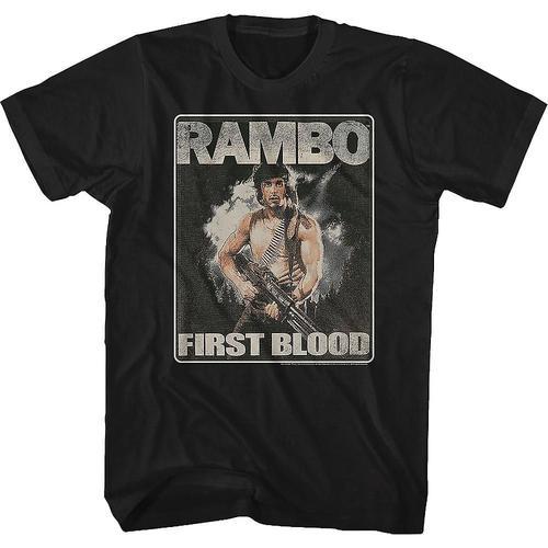 Distressed First Blood Poster Rambo T-Shirt on Productcaster.