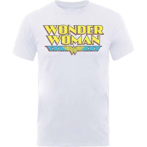 Wonder Woman Logo Crackle T-Shirt on Productcaster.