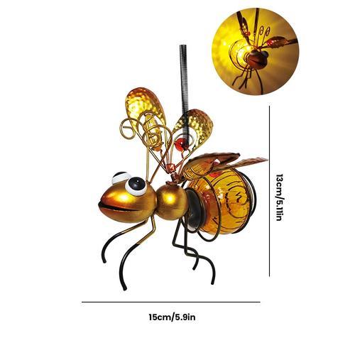 Statue D'insecte En Fer Solaire Avec Lumière Dégradée Led,Décoratio... on Productcaster.