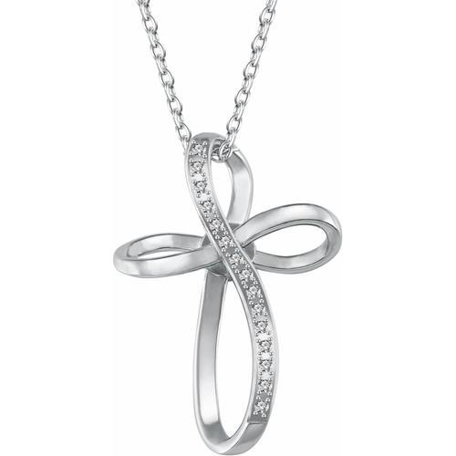 Collier Avec Pendentif En Argent Sterling S925 Pour Femme, Diamant on Productcaster.