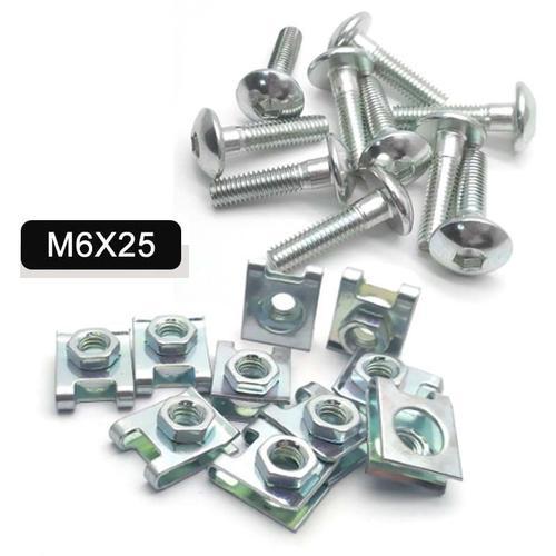 M6x25mm Boulon De Couvercle En Plastique Et Clips De Type U Avec Éc... on Productcaster.