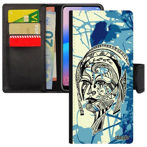 Coque A14 4g 5g Portefeuille Femme Nature Bleu Case Ethnique Fille ... on Productcaster.