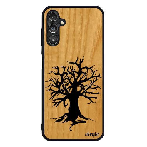 Coque Pour A14 4g 5g Bois Naturel Silicone Peinture Arbre Noir Pers... on Productcaster.