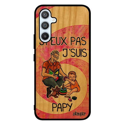 Coque Bois Samsung A54 Silicone J'peux Pas J'suis Papy Portable Tel... on Productcaster.