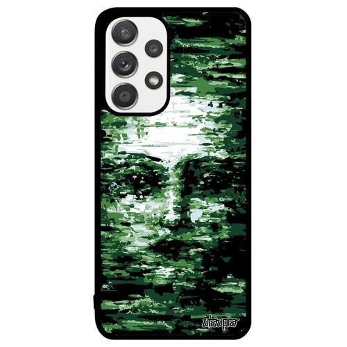 Coque En Silicone Samsung Galaxy A33 Portrait Art Rigide Vert Visag... on Productcaster.