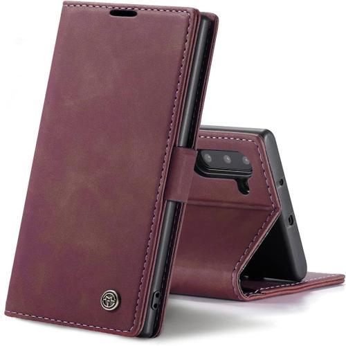 Coque Cuir Pour Samsung Galaxy Note 10, Protection Housse En Cuir P... on Productcaster.