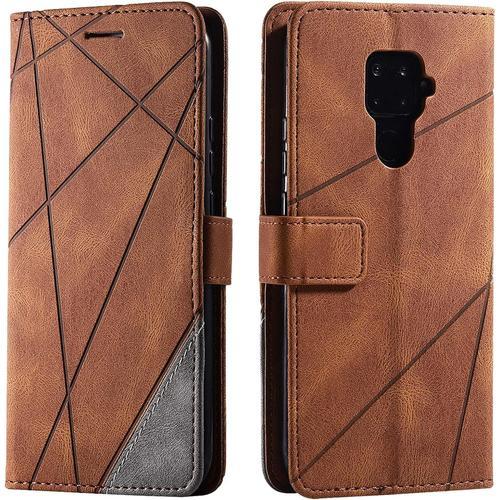 Coque Pour Huawei Mate 30 Lite, Coutures De Couleur Pu Housse À Rab... on Productcaster.