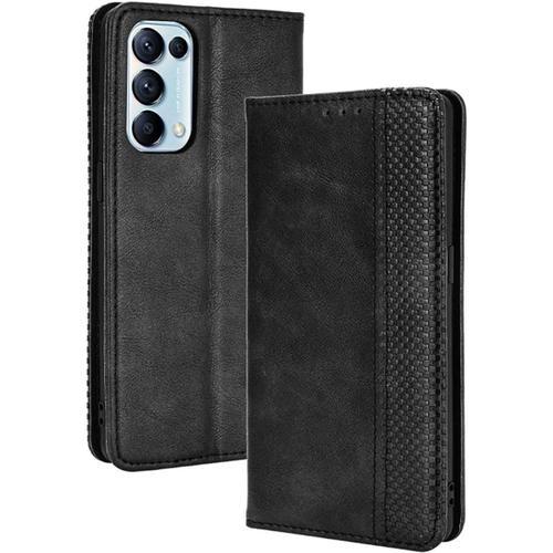 Coque En Rétro Cuir Pour Oppo Find X3 Lite, Premium Etui En Pochett... on Productcaster.