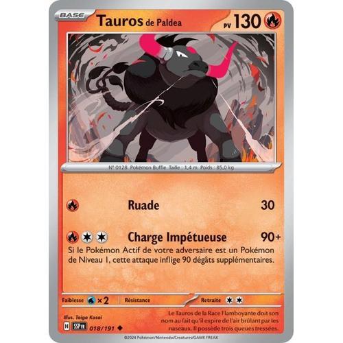 Carte Pokémon - Tauros De Paldea - 018/191 - Ev8 Etincelles Déferla... on Productcaster.