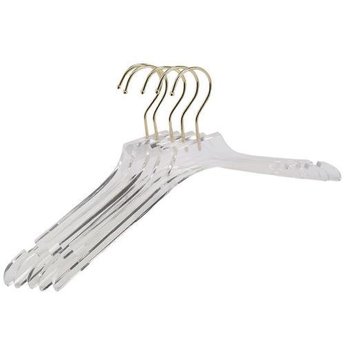 5 Pcs Cintre Acrylique Clair avec, Chemises Transparentes Robe Cint... on Productcaster.