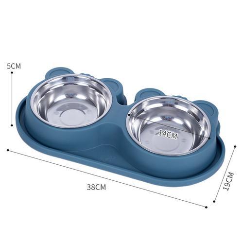 Double Bol Pour Animaux Domestiques En Acier Inoxydable,Mangeoire -... on Productcaster.