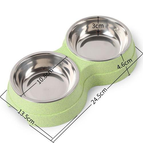 Bol Double Pour Animaux De Compagnie,Mangeoire Pour Chiots Et Chato... on Productcaster.