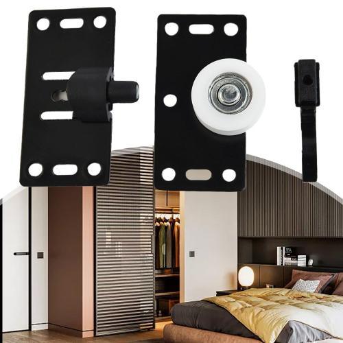 Roulettes de Porte Coulissante Noires pour Garde-Robe Chi Board, Ac... on Productcaster.