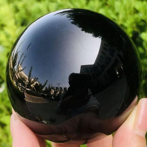 Sphère D'obsidienne Noire Naturelle,Cristal De Guérison,Boule Magiq... on Productcaster.