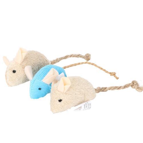 3pcs Lifelike Souris Animaux Chats Jouets Interactifs Mini Ensemble... on Productcaster.