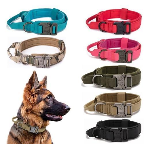 Collier Militaire Pour Chien Avec Poignée, Colliers En Nylon Réglab... on Productcaster.