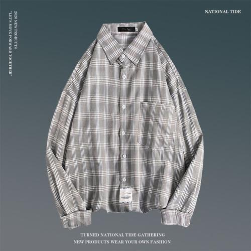 Chemise A Carreaux Style Coréen Pour Hommes Chemise Décontractée A ... on Productcaster.