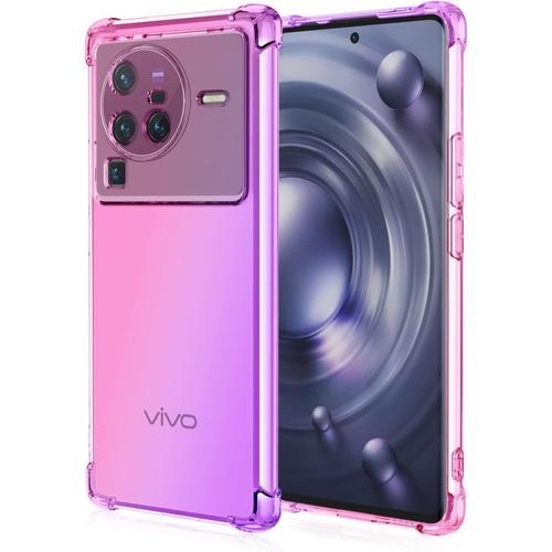 Couleur Dégradée Coque Pour Vivo X80 Pro 5g, Transparent Silicone T... on Productcaster.