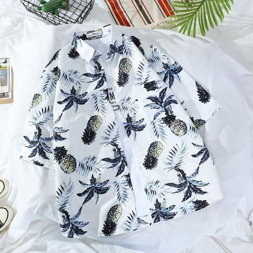 Coréen Rétro Hawaien Chemise A Manches Courtes Hommes Et Femmes Sty... on Productcaster.