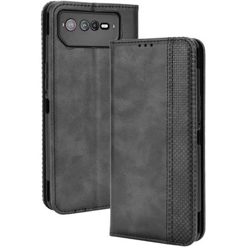 Coque En Rétro Cuir Pour Asus Rog Phone 6 Pro Premium Etui En Poche... on Productcaster.