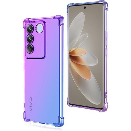 Coque En Coloré Pente Pour Vivo V27 5g, Translucide Tpu Silicone Et... on Productcaster.