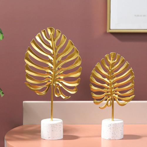 Figurines en forme de feuille Monstera, en fer, artisanat manuel, o... on Productcaster.