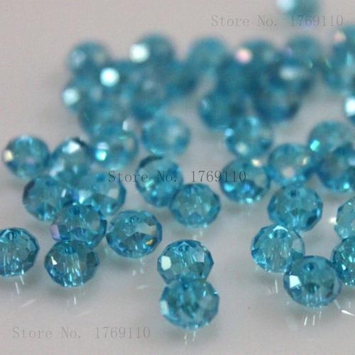 Isywaka-Perles Rondes En Verre Clip De Couleur Bleu Clair,4x6mm,50 ... on Productcaster.