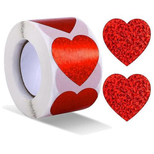 500pcs Coeur Autocollants, 1,5 Pouce Coeur Scrapbook Amour Étiquett... on Productcaster.