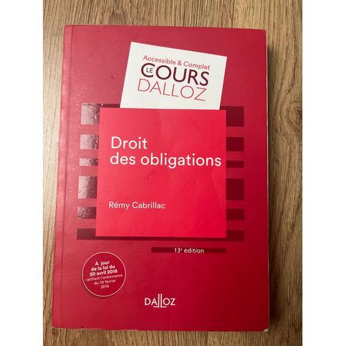 Droit Des Obligations L2 Cours Dalloz on Productcaster.