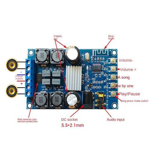 Amplificateur numérique Bluetooth ZK-502B, panneau avec étui 50w x ... on Productcaster.