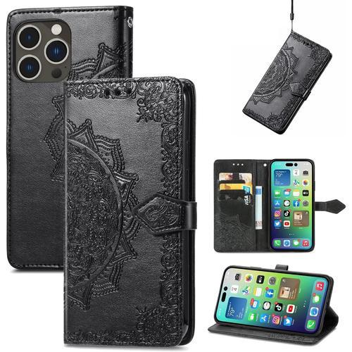 Coque Pour Iphone 14 Pro, Portefeuille Étui Housse En Cuir À Rabat ... on Productcaster.