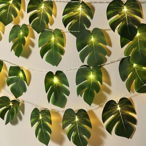 Monstera Lot De 2 Guirlandes Lumineuses À 20 Led Tropicales Artific... on Productcaster.