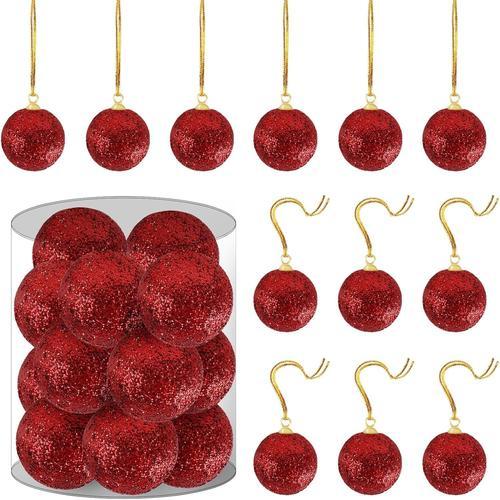 Lot De 12 Boules De Noël En Plastique Incassable Avec Ficelles - Dé... on Productcaster.