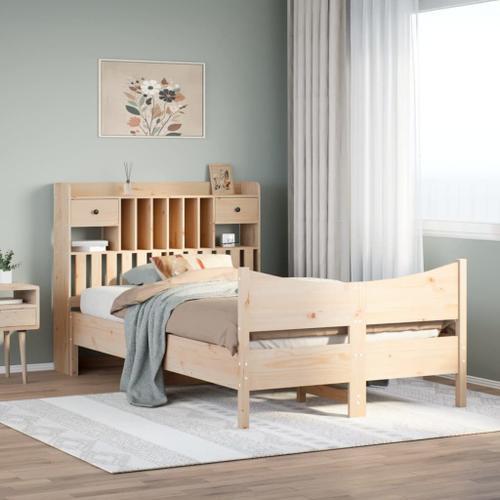 Vidaxl Cadre De Lit Sans Matelas 135x190 Cm Bois De Pin Massif on Productcaster.