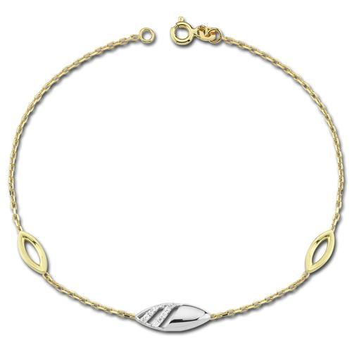 Bracelet Femme Balia Or Jaune-Blanc 333 Avec Zircone Bga0002t8 on Productcaster.