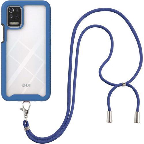 Lg K42 Coque Bleu Coque Antichoc Souple Silicone Bumper Et Transpar... on Productcaster.