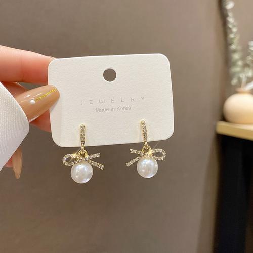 S925 Argent Aiguille Petit Parfum Perle Boucles D'oreilles Femmes S... on Productcaster.