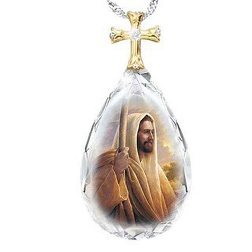 Crystal Jesus Series Pendentif Simple Fashion Collier Exclusif - St... on Productcaster.