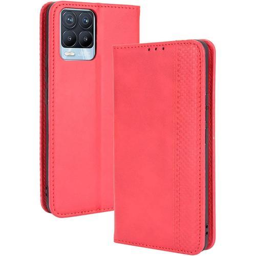 Coque Pour Realme 8 Pro/Realme 8 4g Etui, Cuir Rétro Flip Pc + Hous... on Productcaster.