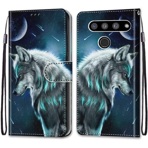 Coque Pour Lg V50 Thinq Etui 3d Effet Peint Cuir Premium Pu Portefe... on Productcaster.