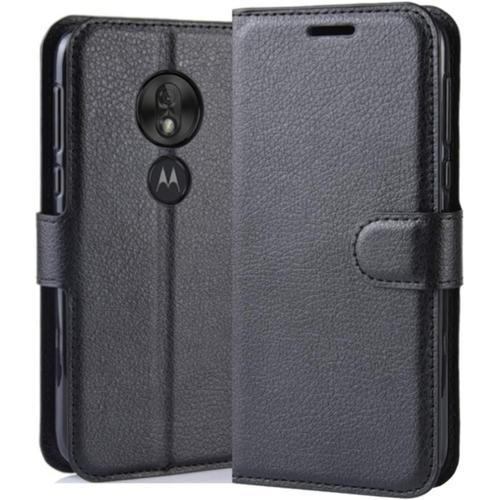 Coque Moto G7 Play Etui Housse À Rabat En Pu Cuir Flip Leather Case... on Productcaster.