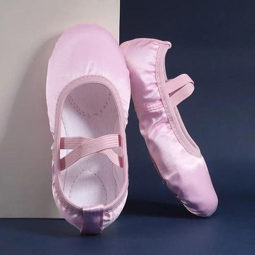 Chaussures Pointues En Satin Pur Pour Enfants,Rose,Bleu Chair,De 23... on Productcaster.